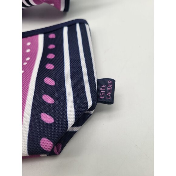 Estee Lauder Cosmetic/Makeup/Travel Pouches X 2 Purple Blue - Picture 2 of 7